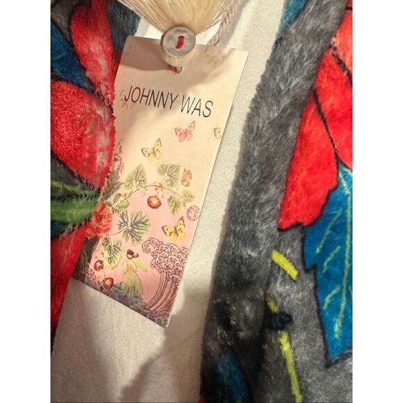 Johnny Was Cozy Sojo Blanket Drawstring Bag Floral Cozy Plus Boho, NWT - Picture 4 of 11